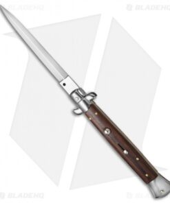 Frank B 11" Italian Stiletto Dagger Automatic Knife Cocobolo Wood (5" Satin)