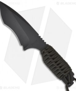 Strider EBDB Knife w/ OD Green Cord Wrap (4.12" Black Plain)