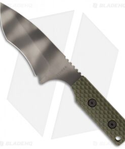 Strider EBDB Knife w/ Green Gunner Grip (4.12" Tiger Stripe Plain) GG