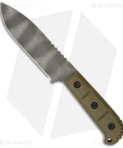Strider MSS Fixed Blade Knife w/ Green G10 (5.25" Tiger Stripe)