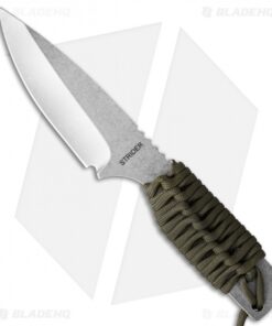 Strider Model SA-L Fixed Blade Knife OD Green Cord Wrap (4" Stonewash)
