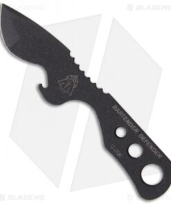 TOPS Knives Bartender Defender Neck Knife & Bottle Opener (0.75" Black) BAR-01