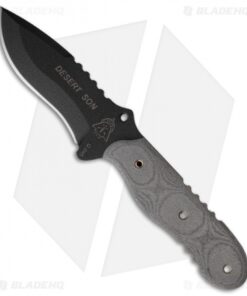 TOPS Knives Desert Son Fixed Blade Knife w/ Micarta Handle (Black PLN) DSON-01