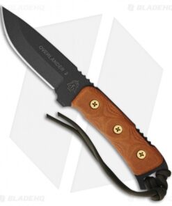 TOPS Knives Overlander 2 Fixed Blade Knife Tan Micarta (4" Black) OV78