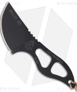 TOPS Knives Mojo X2 Fixed Blade Knife (2" Black Plain) MOJO-2X