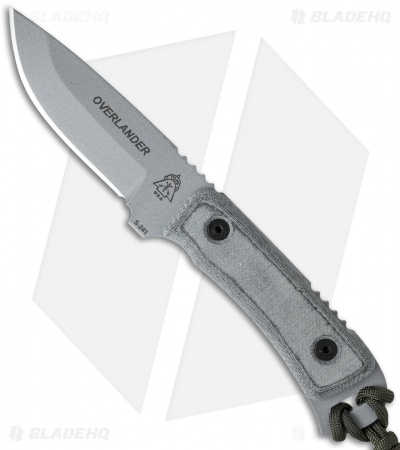 TOPS Knives Overlander Knife Fixed Blade (4" Grey) OV77