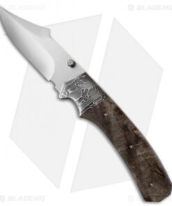 Rainy & Cory Vallotton Freedom Fighter D/A Automatic Knife Box Elder Wood #28