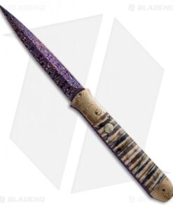 Rainy Vallotton Custom Icepick Automatic Knife Mammoth Molar (Damascus)