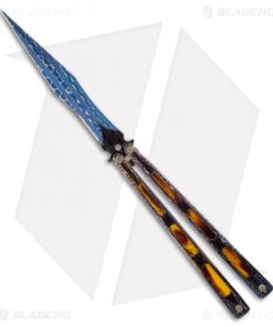 Kyle Vallotton Traditional Proto Damascus Butterfly Knife