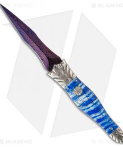 Rainy Vallotton Custom Wicked Blossom Automatic Knife (4.25" Damascus)