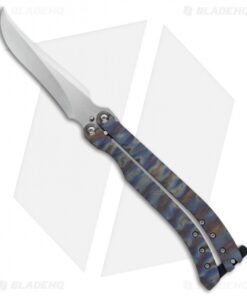 Reese Weiland Toxic Persian Balisong Butterfly Knife Carved Heated Titanium