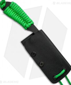 Alternative view of White River Knives Backpacker Knife Reflective Green Paracord (3" Black)