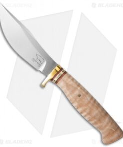 White River Knives Traditional Large Clip Point Hunting Knife Tiger Stripe Maple