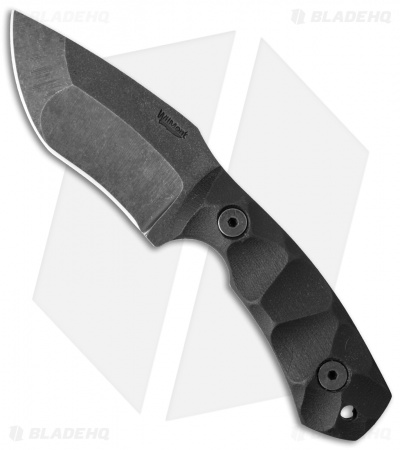 Wilmont Knives EDC Fixed Blade Knife Black G-10 (2.875" Acid Wash)