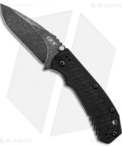 Zero Tolerance 0550BW Knife Hinderer ZT Folder (3.5" BlackWash) Exclusive