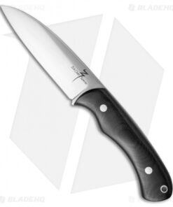 Zoe Crist Knives Fire Creek Fixed Blade Knife Black Canvas Micarta (4.5" Satin)