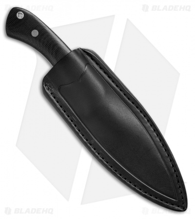 Zoe Crist Knives Saluda Fixed Blade Knife Black Canvas Micarta (4.5" Satin) - Image 3