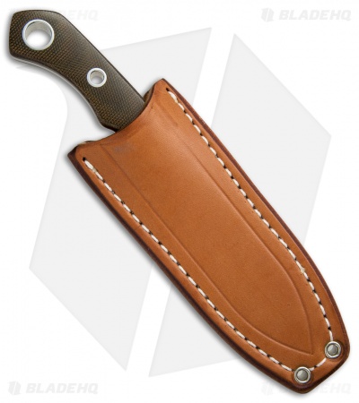 Zoe Crist Knives Urban EDC Fixed Blade Knife Green Canvas Micarta (3.75" Satin) - Image 3
